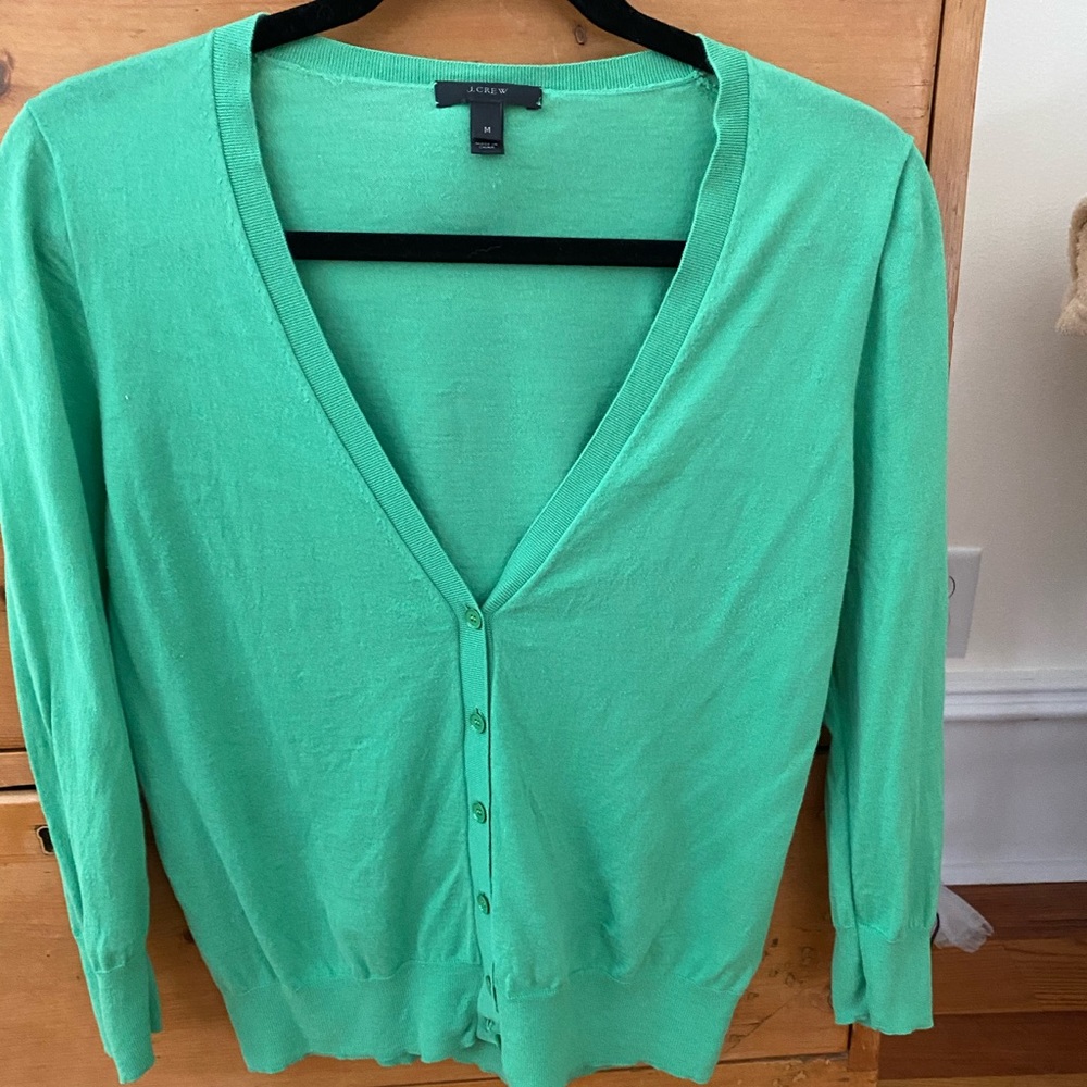 J.Crew V-Neck Sweater Size M - Kelly Green